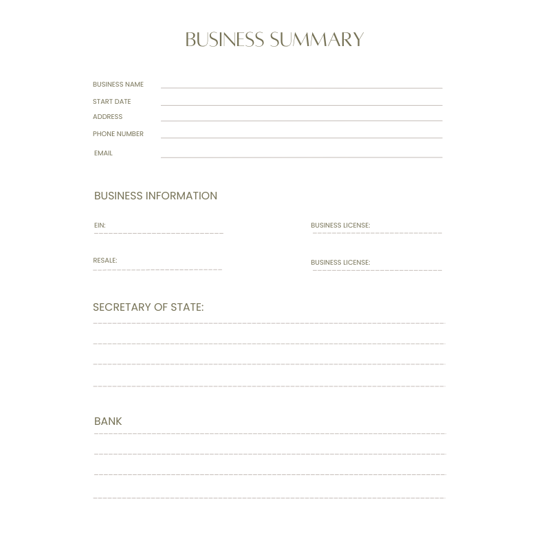 Business Planner - BUS 001