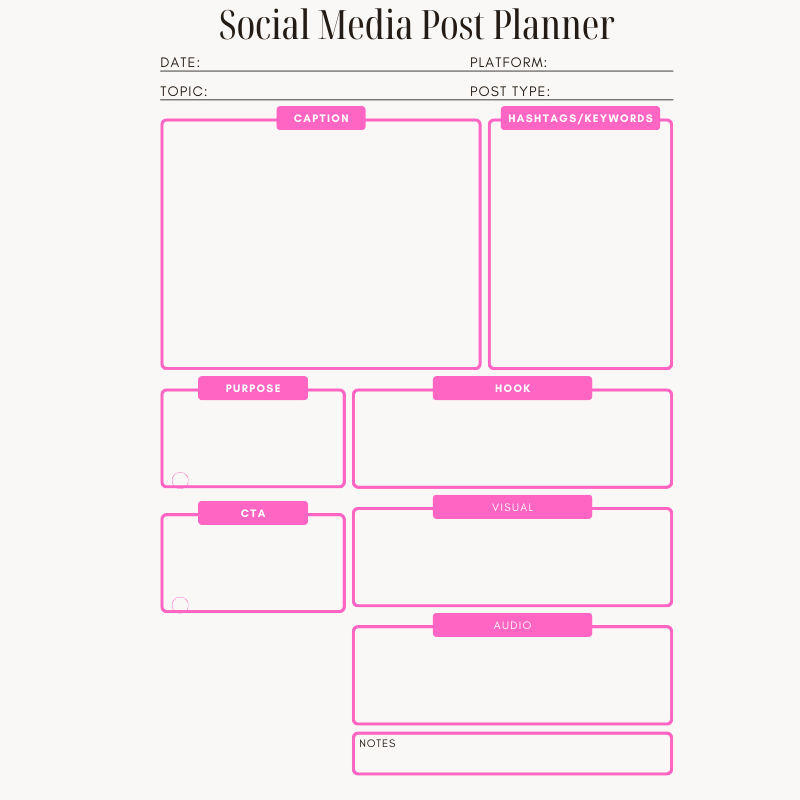 Social Media Planner - SOC 001