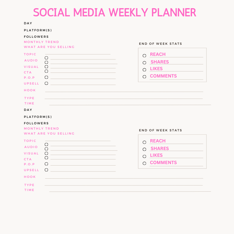 Social Media Planner - SOC 001